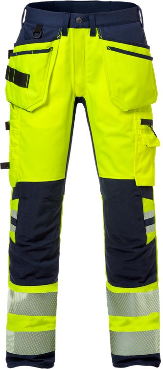 High vis rakentajan stretch housut lk 2 2707 PLU