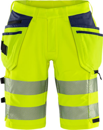 High vis Green rakentajan stretch shortsit lk 2 2646 GSTP