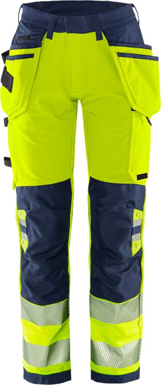 High vis Green rakentajan stretch housut naisten lk 2 2664 GSTP